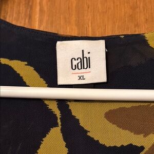 CAbi Yellow and Black Sleeveless Maxi Dress